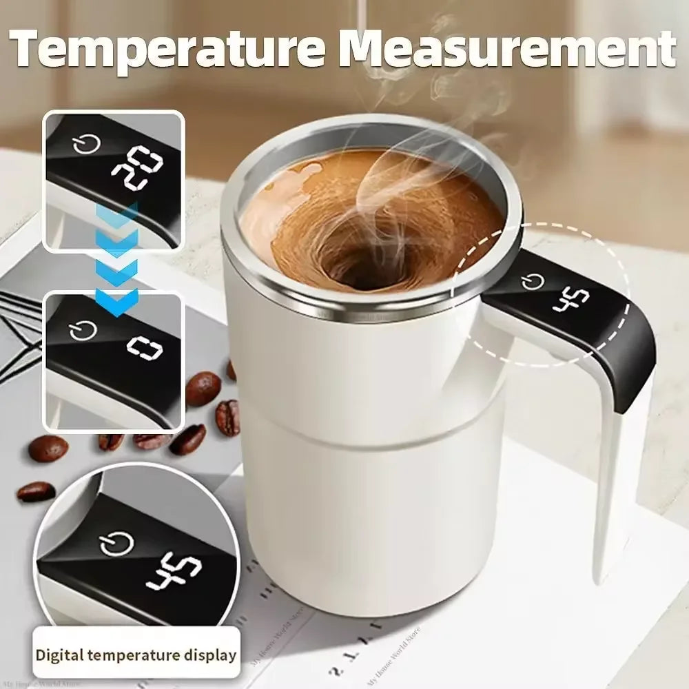 Smart Coffee Mug – Auto Stir & USB Charge